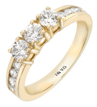 Wedding band w/ 1.00ctw in diamonds
