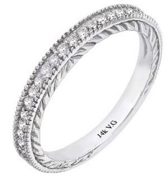 Wedding band w/ .24ctw in diamonds