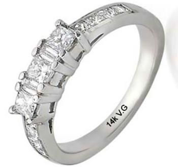 Wedding band w/ .84ctw in diamodns