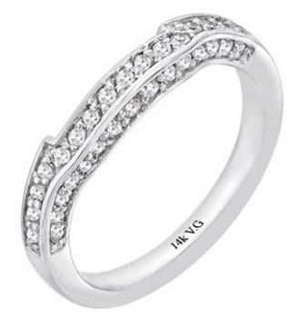 Wedding band w/ .34ctw in diamonds
